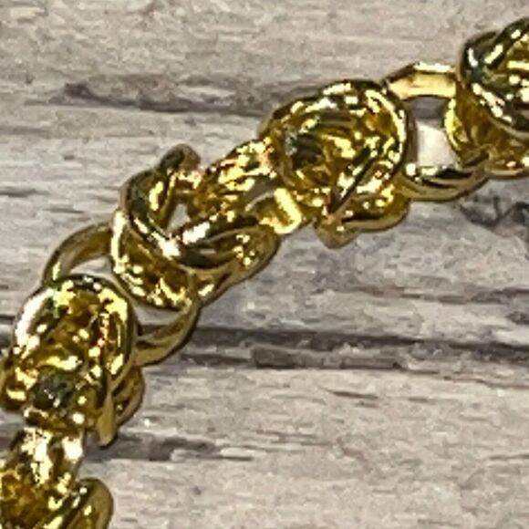 Chain Heavy Bracelet Lobster Claw Clasp Gold Tone 8 1/2” long Classic Chunky - Picture 5 of 6